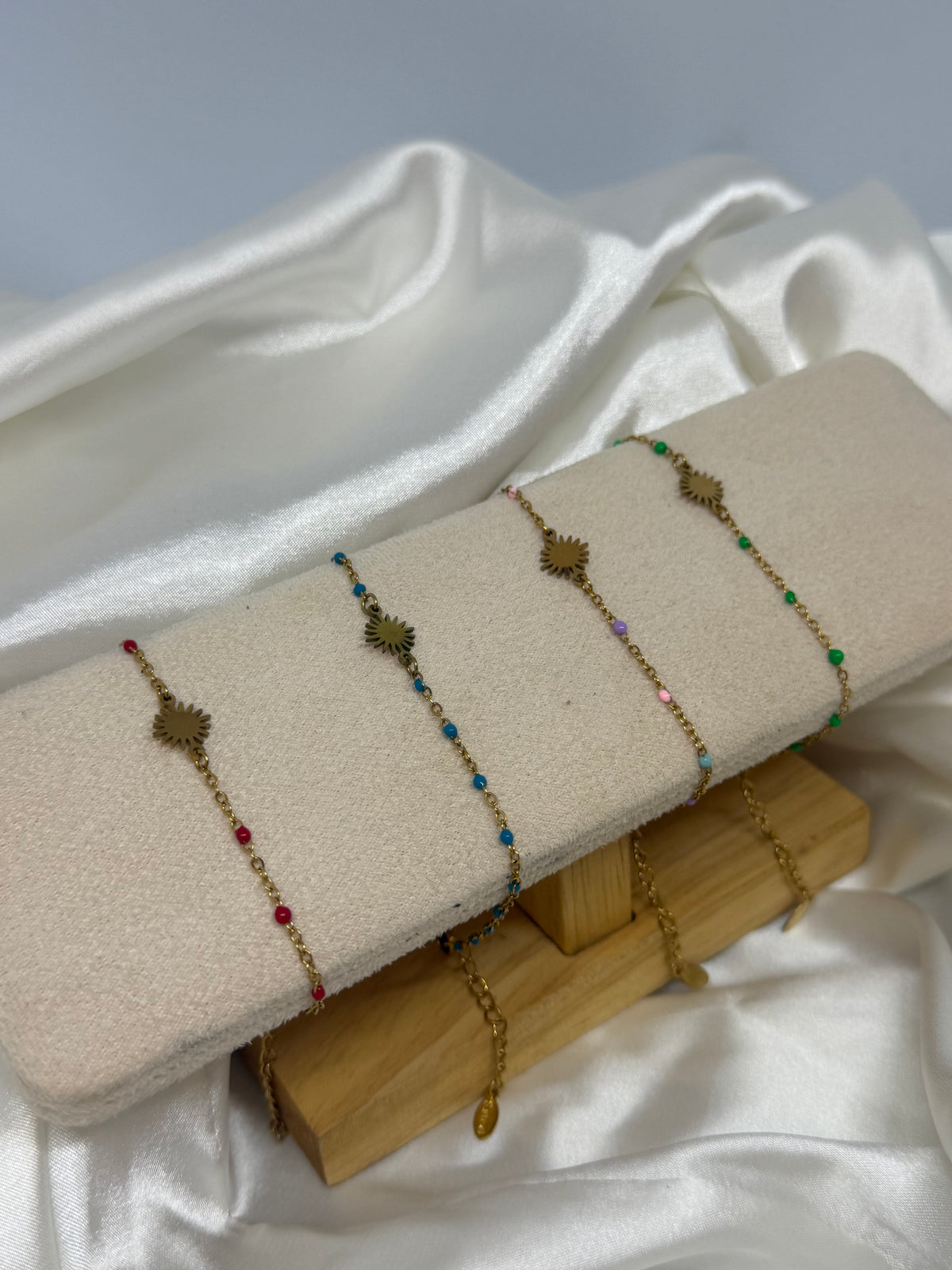 Bracelet soleil perlé