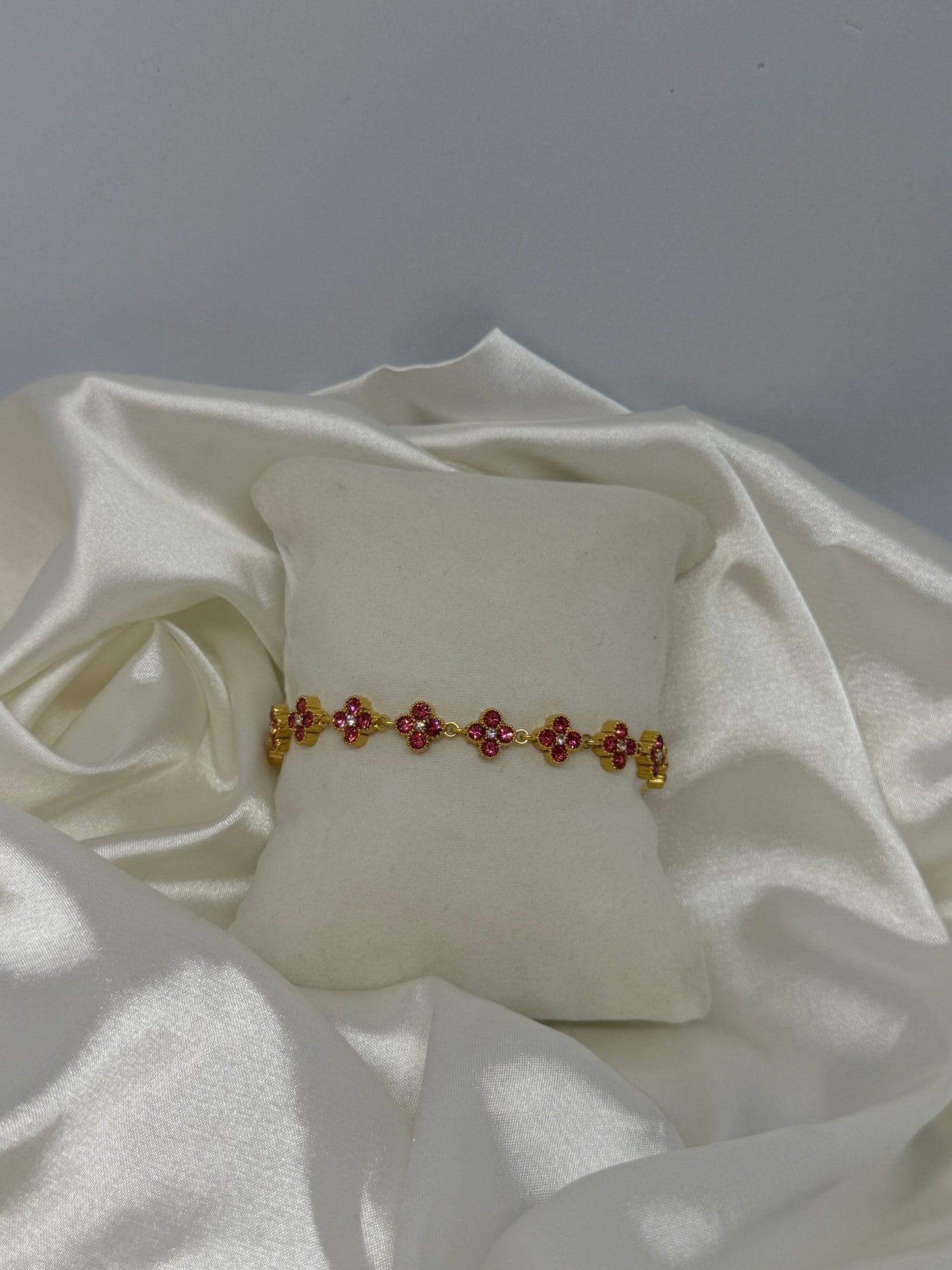 Bracelet fleur diamant