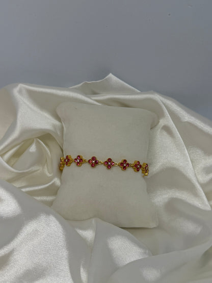 Bracelet fleur diamant