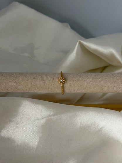 Bague étoile fine scintillante