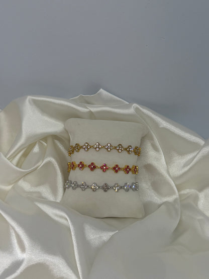 Bracelet fleur diamant
