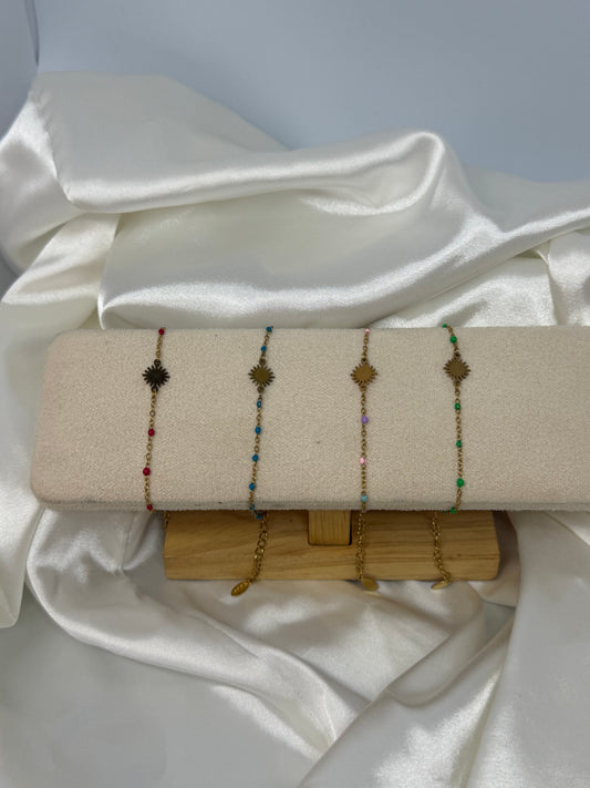 Bracelet soleil perlé