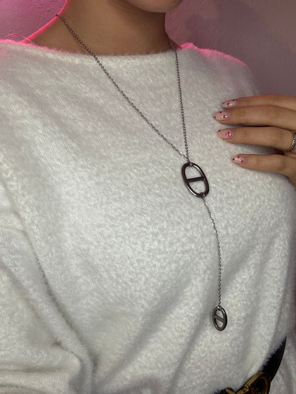 Sautoir chaîne fine maille XL