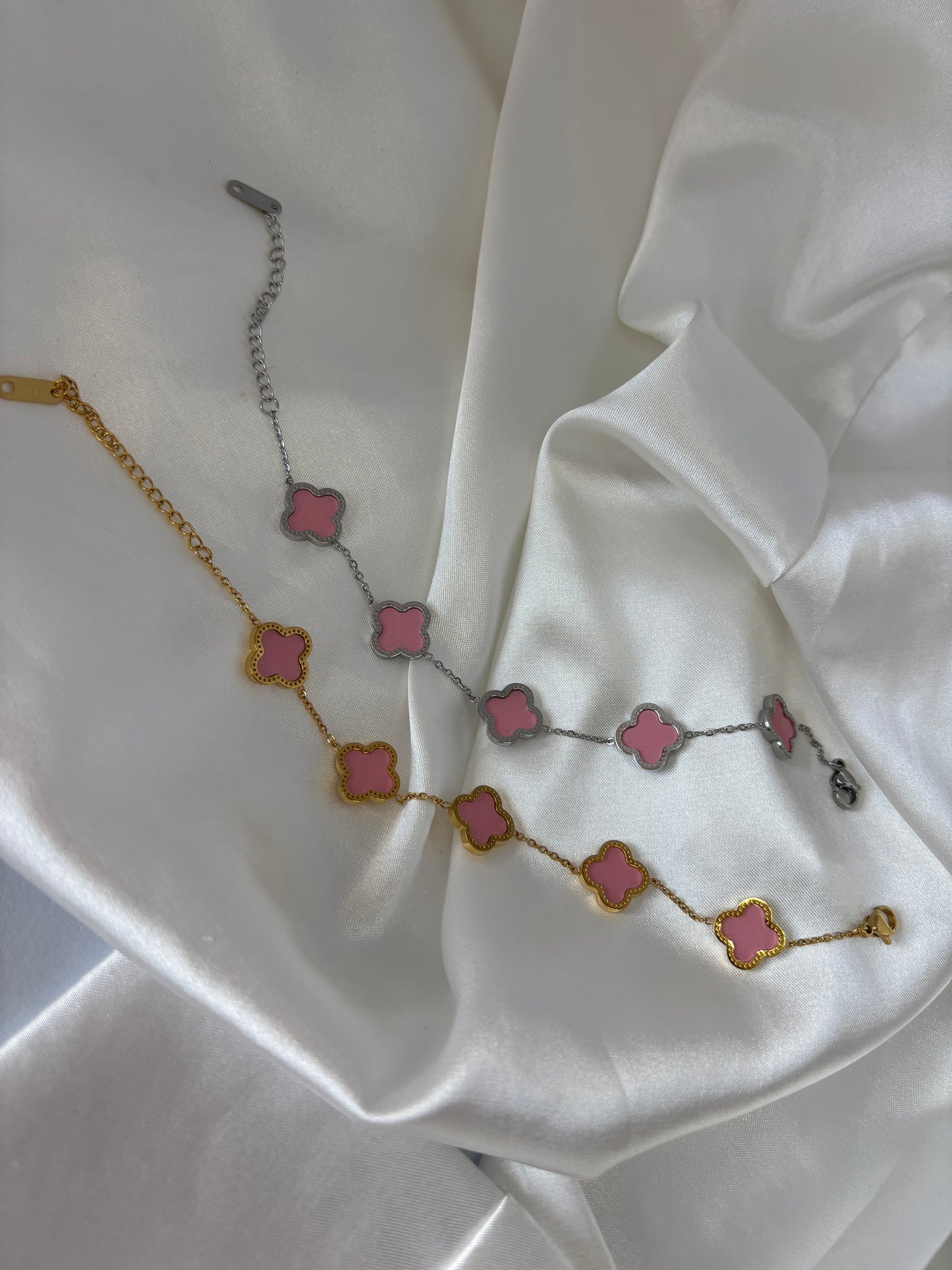 Bracelet fleur rose