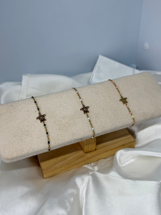 Bracelet tortue perlé