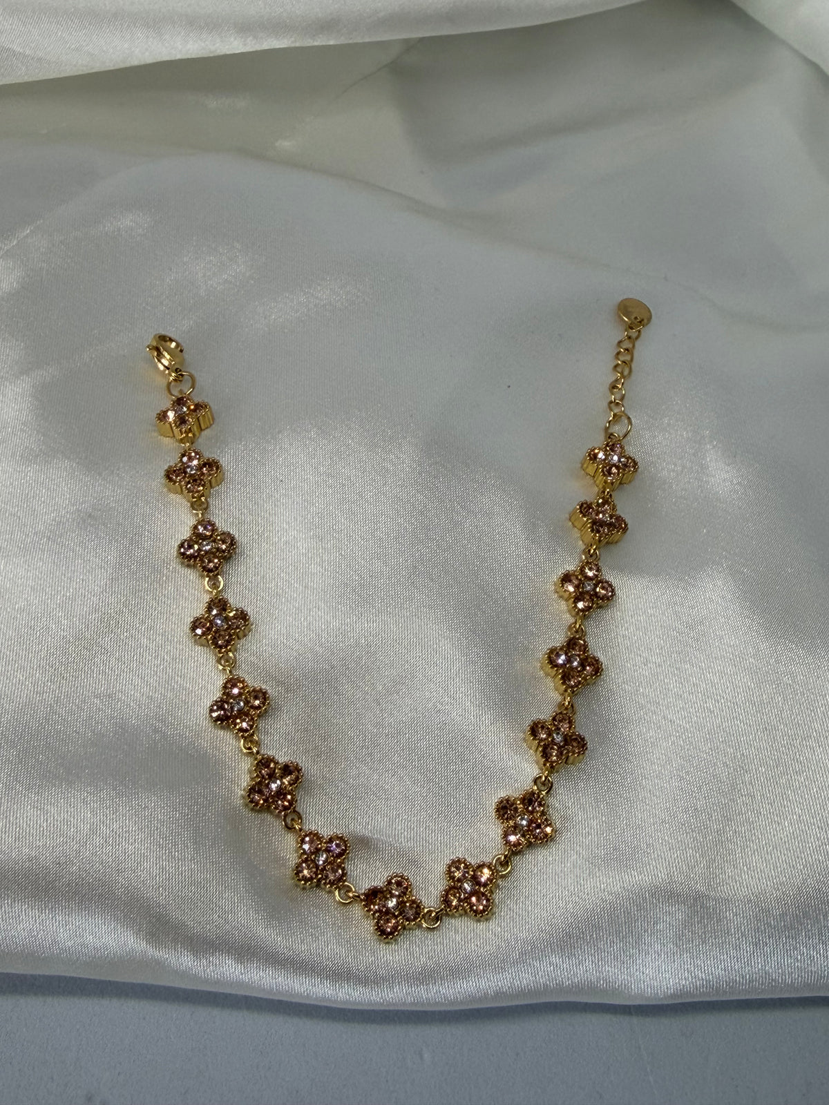 Bracelet fleur diamant