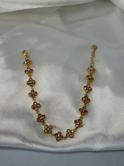 Bracelet fleur diamant