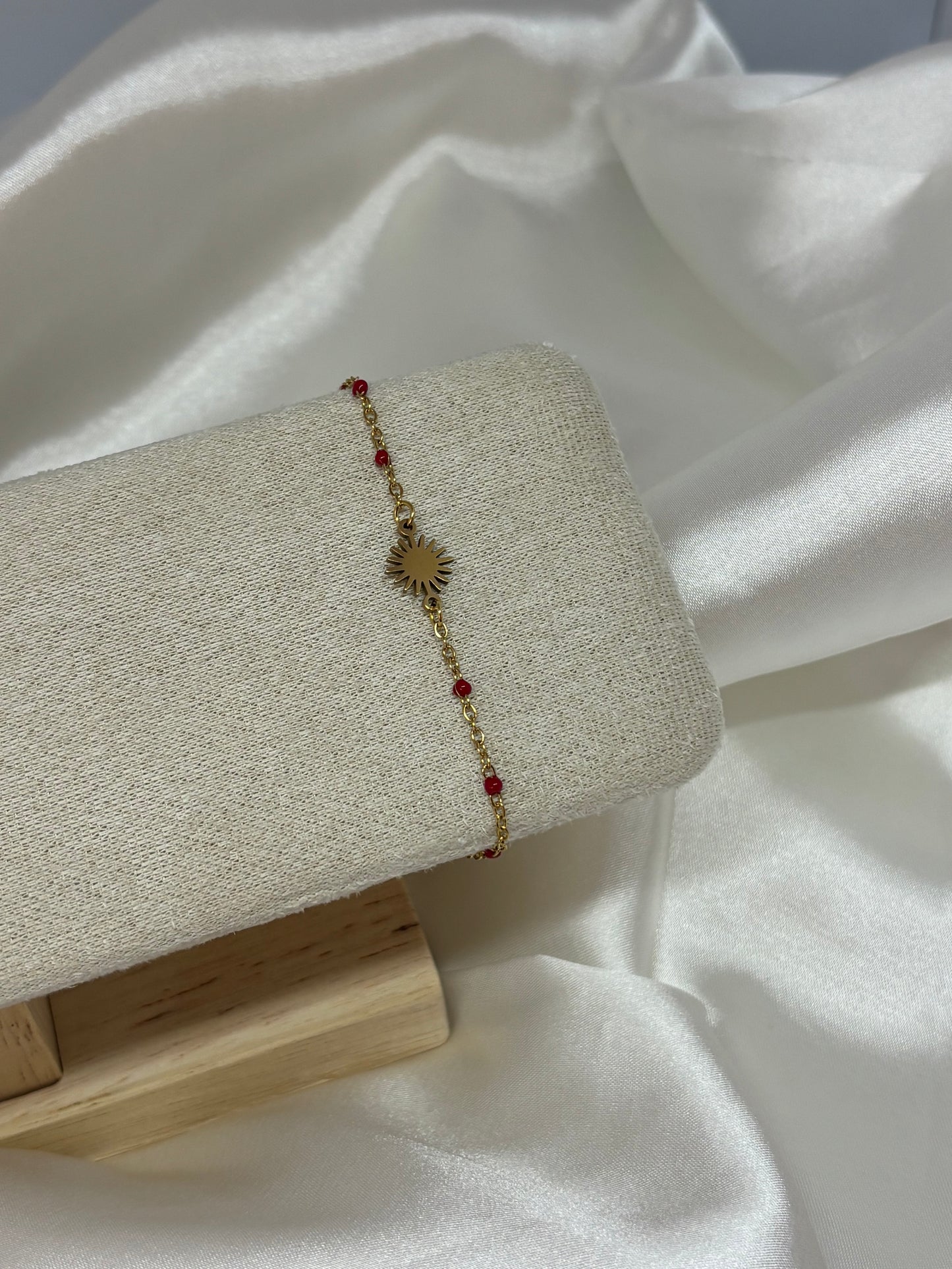Bracelet soleil perlé