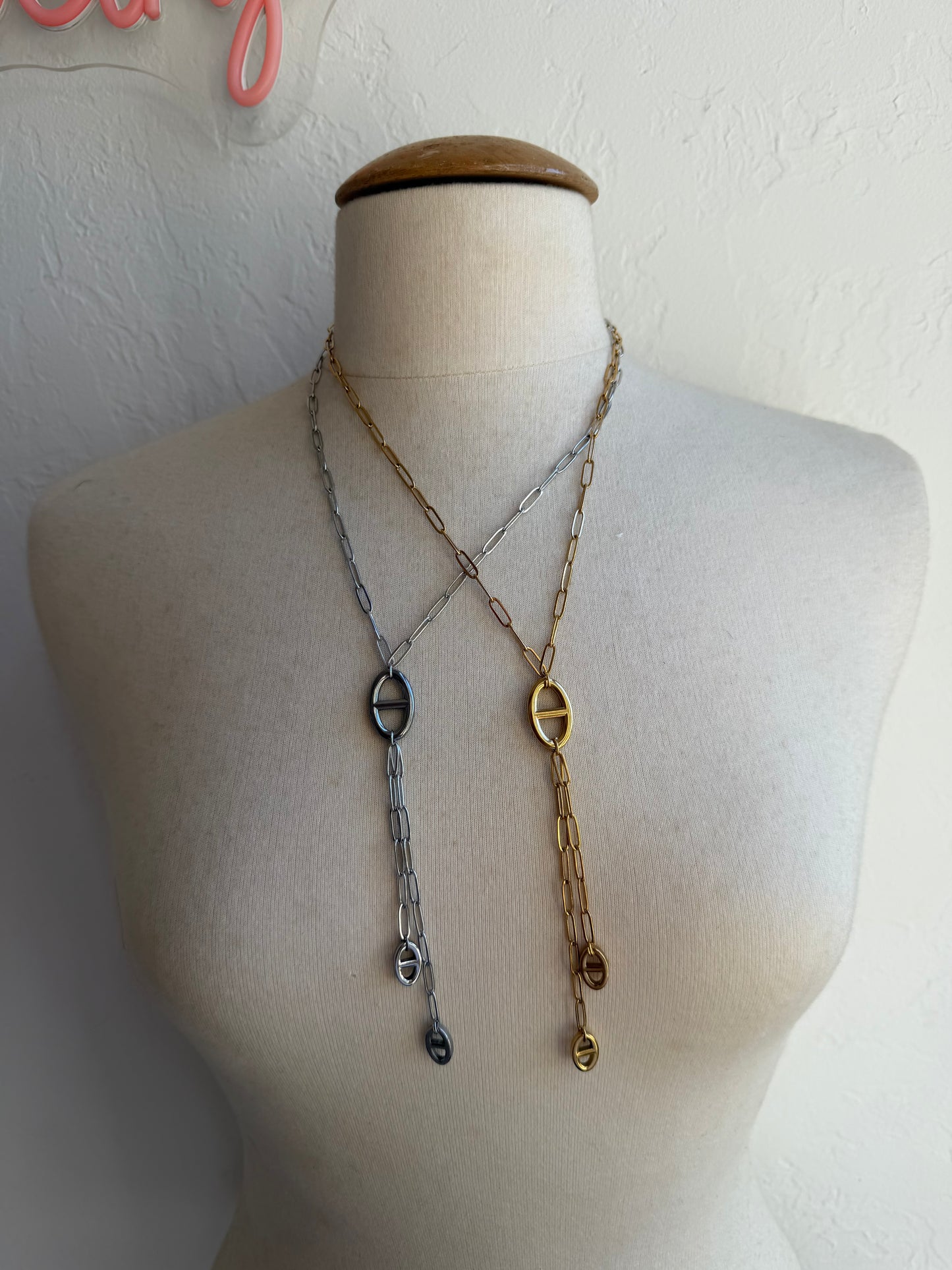 Sautoir mailles pendantes