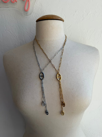 Sautoir mailles pendantes