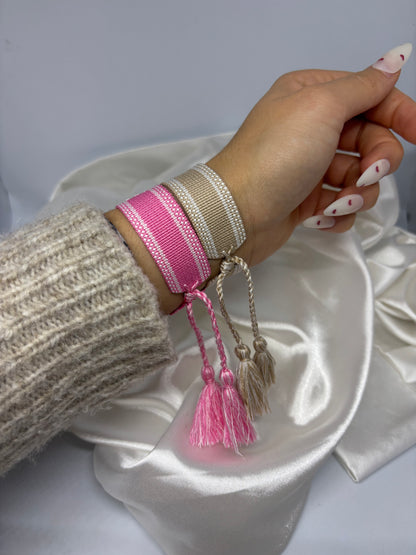 Bracelet tissu "J'ADORE"