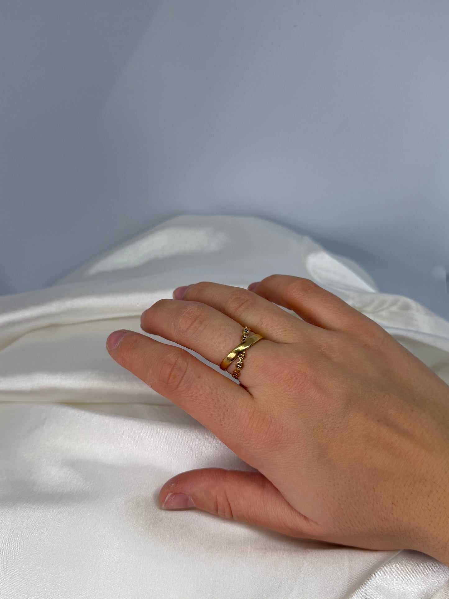 Bague maille croisé