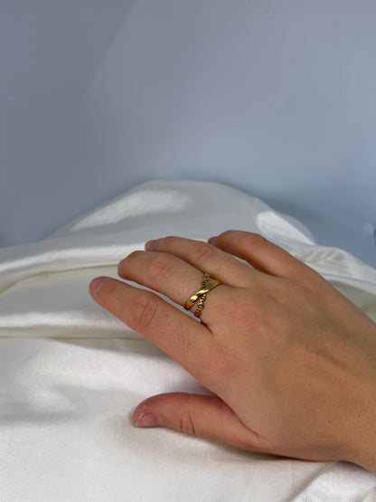 Bague maille croisé