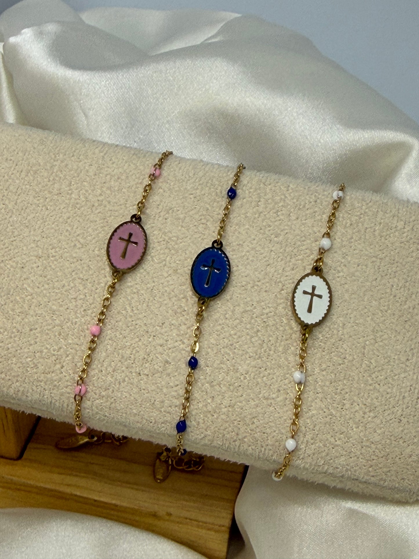 Bracelet chrétien perlé