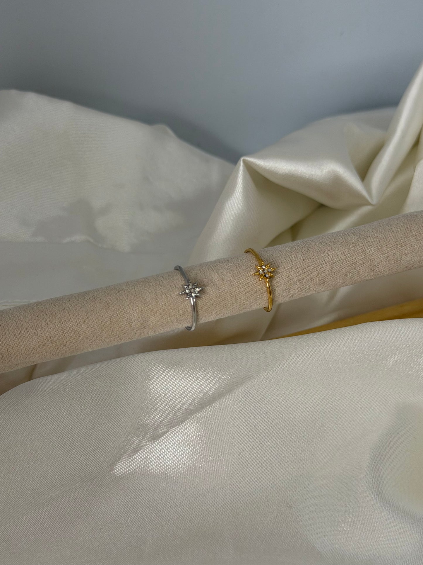 Bague étoile fine scintillante