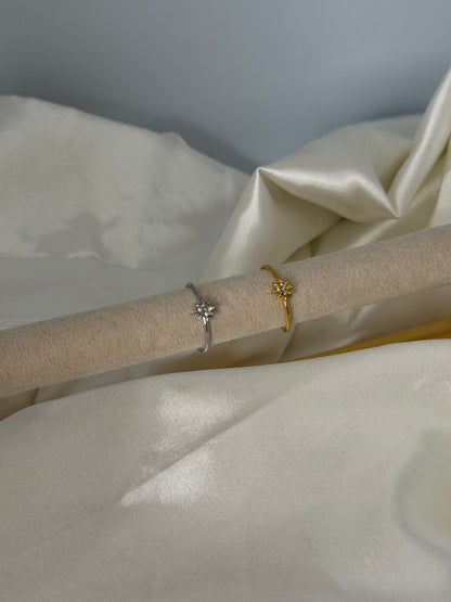 Bague étoile fine scintillante
