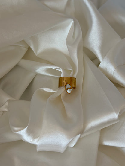 Bague breloque maille marbré