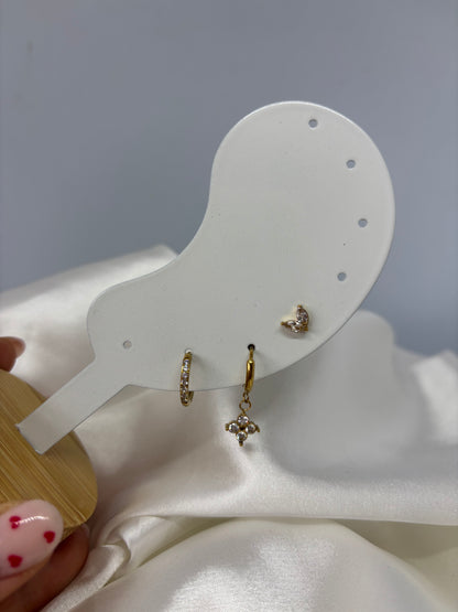 Ensemble de 3 paires de boucles d'oreilles