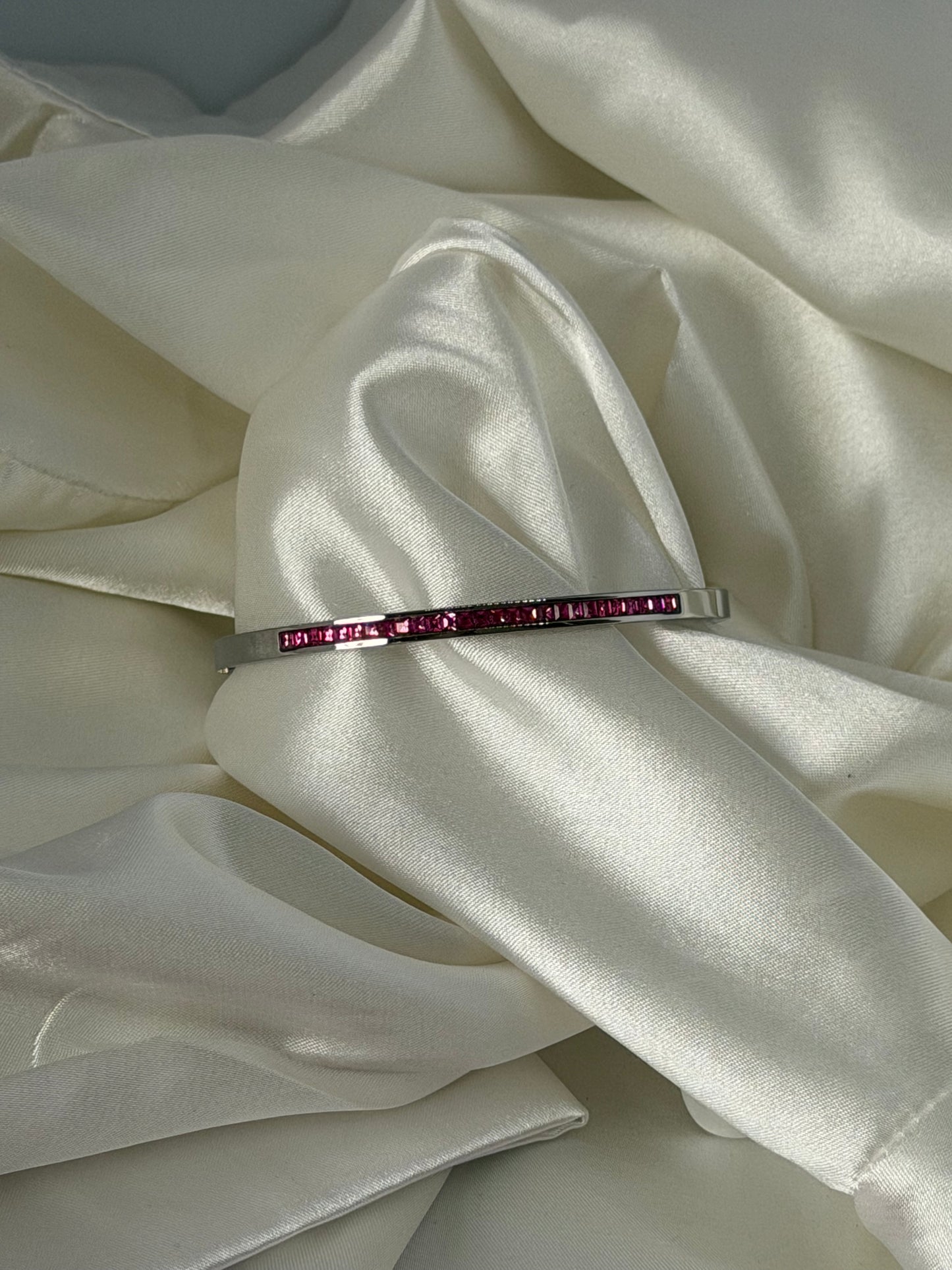 Jonc diamant coloré