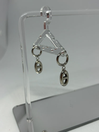 Boucles d'oreilles breloque maille