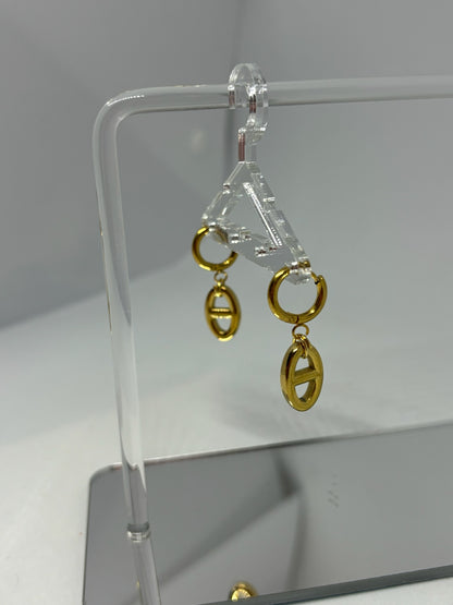 Boucles d'oreilles breloque maille