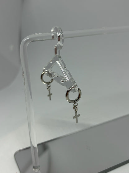 Boucles d'oreilles breloque croix