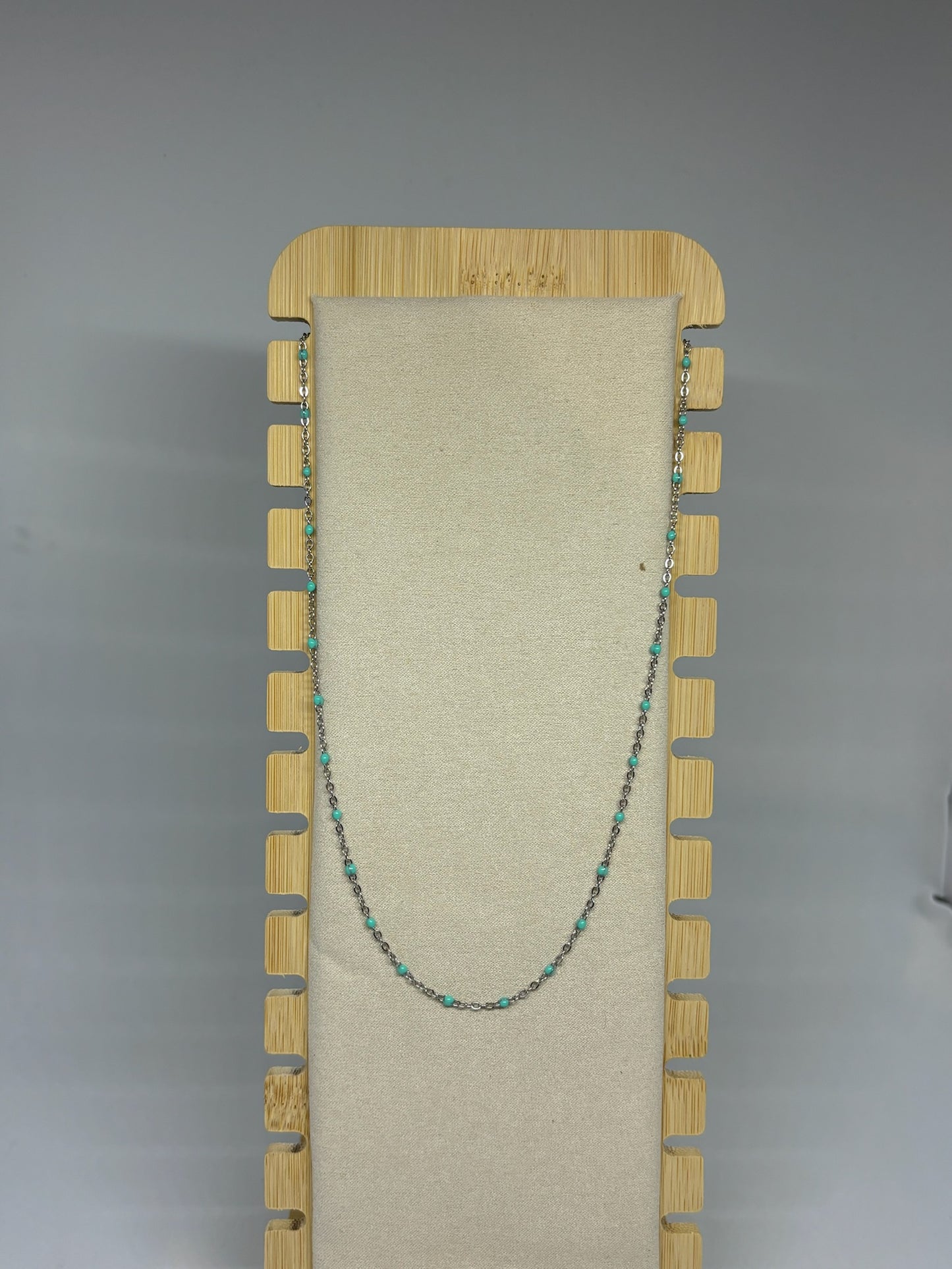 Collier perlé turquoise