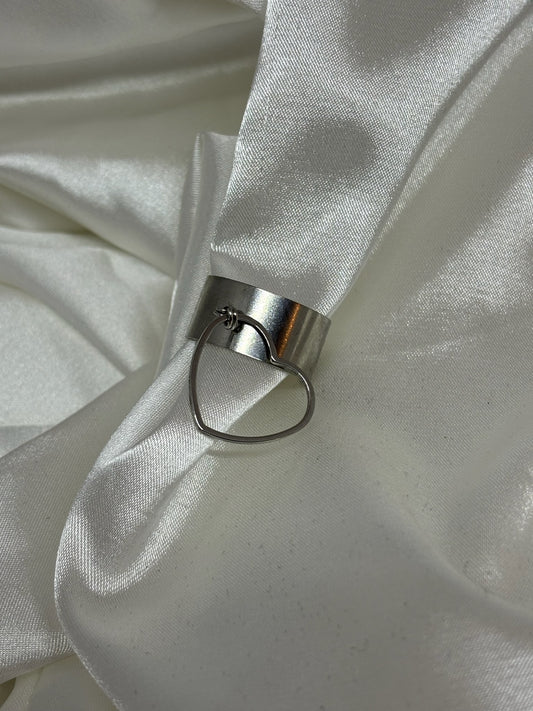 Bague breloque ajustable - Coeur vide