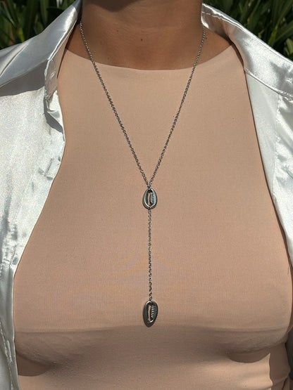 Collier chaîne double coquillage