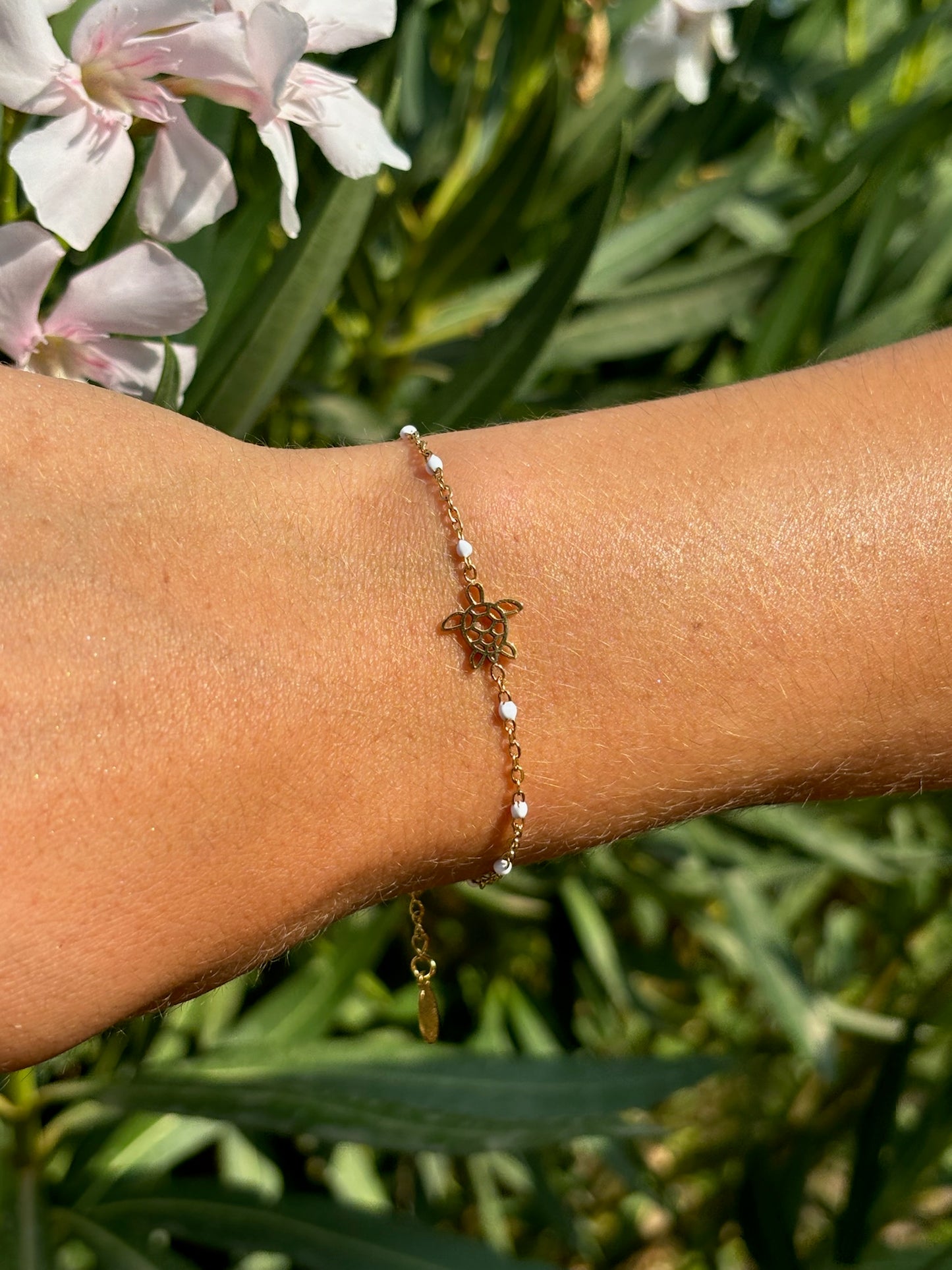 Bracelet tortue perlé