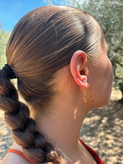 Boucles d'oreilles breloque pluie d'étoile