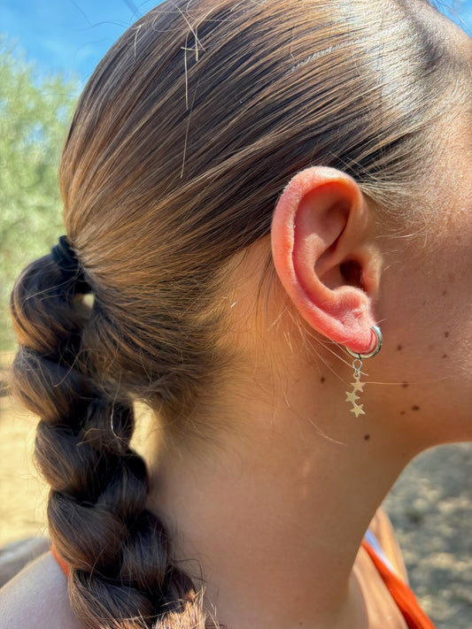 Boucles d'oreilles breloque pluie d'étoile