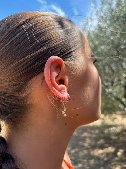 Boucles d'oreilles breloque pluie d'étoile