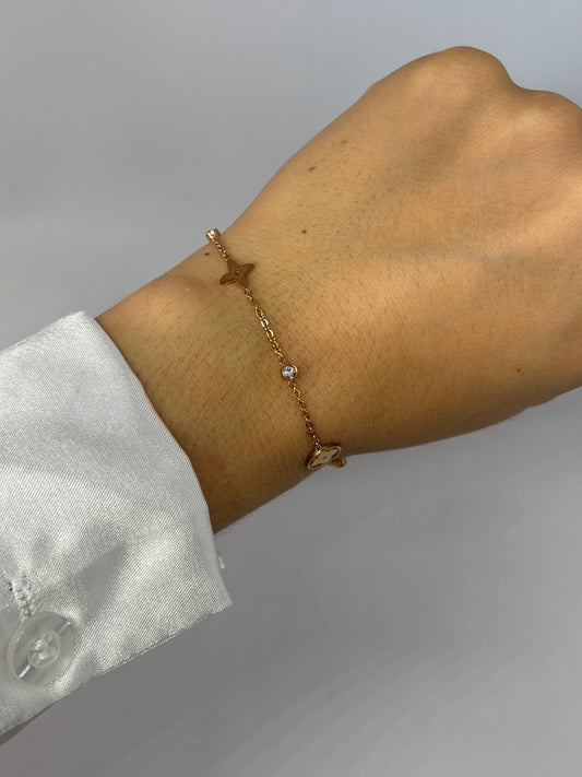 Bracelet fleur diamant