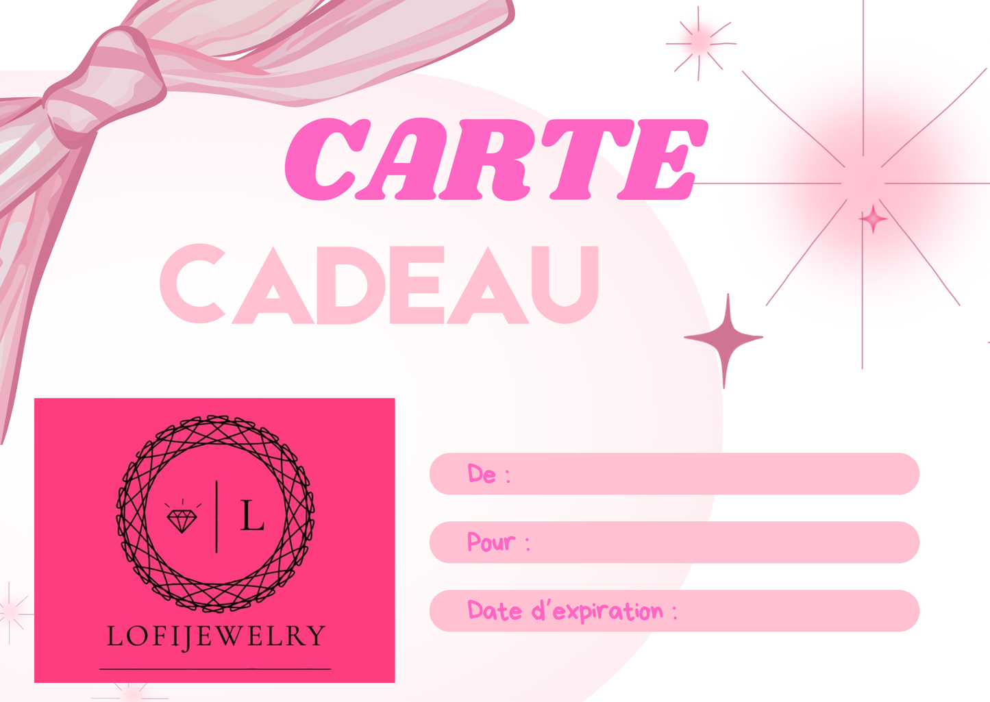 Carte-cadeau Lofijewelry